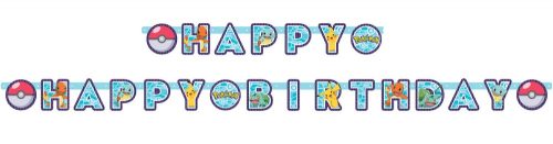 Pokémon Happy Birthday Banner 