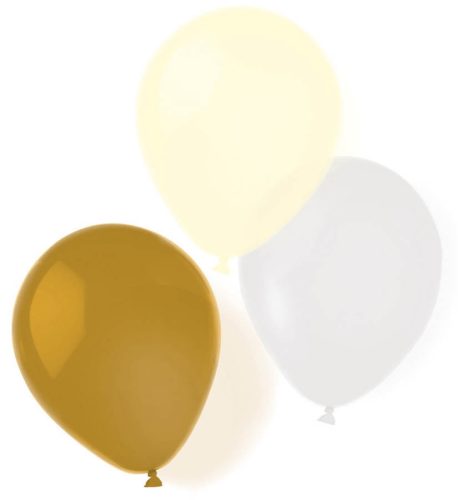 Gold Brush Foil Balloon (8 pieces) 10 inch (25,4 cm)