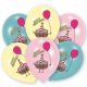 Happy Birthday Cake air-balloon, balloon 6 pcs 11 inch (27,5cm)