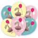 Happy Birthday Cake air-balloon, balloon 6 pcs 11 inch (27,5cm)