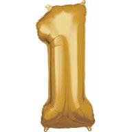Number Gold, Giant Number 1 Foil Balloon 83*38 cm