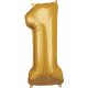 Gold, Gold giant number 1 foil balloon 83*38 cm