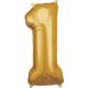 Number Gold, Giant Number 1 Foil Balloon 83*38 cm