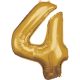 Gold, Gold giant figure foil balloon 4-inch, 86*66 cm