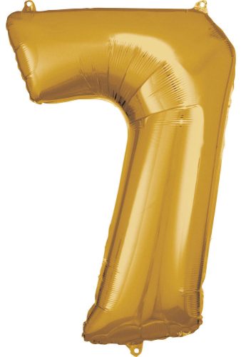Number 7 Foil Balloon, Gold 83*55 cm