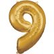 Gold, Gold giant figure foil balloon 9-inch, 83*58 cm