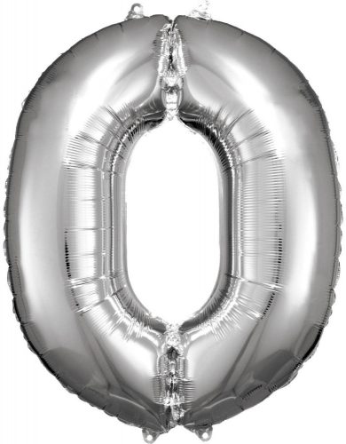Number 0 Foil Balloon, Silver  83*66 cm