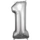 silver giant figure foil balloon 1 size, 83*38 cm