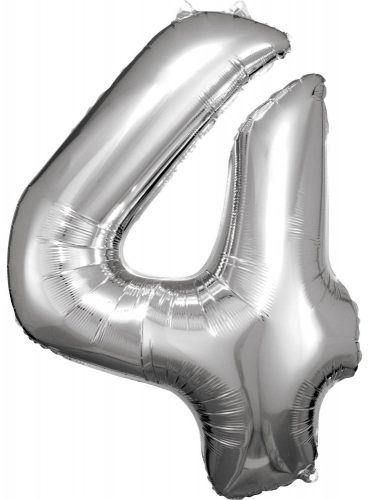 silver giant figure foil balloon 4-inch, 86*66 cm