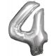 silver giant figure foil balloon 4-inch, 86*66 cm