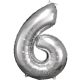 silver giant figure foil balloon 6-inch, 86*58 cm