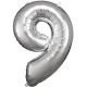 silver giant figure foil balloon 9-inch, 83*58 cm