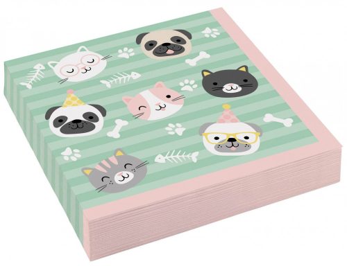 Pets Napkins 20  Pieces 33*33