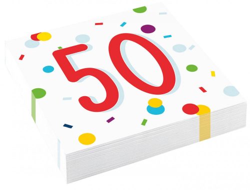 Happy Birthday 50 Napkin (20 pieces)
