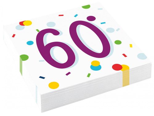 Happy Birthday 60 Napkin (20 pieces)