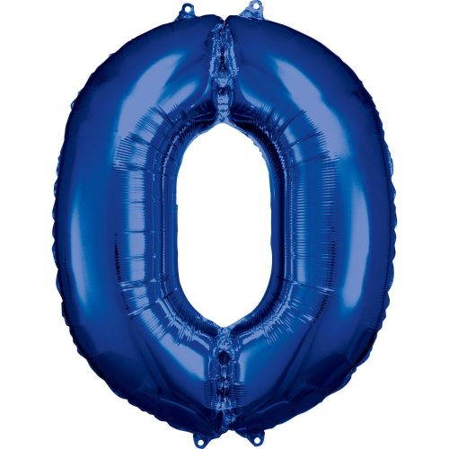 Number 0 Foil Balloon, Blue 88*66 cm