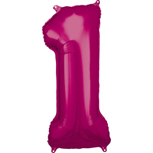 Number 1 Foil Balloon, Pink 86*33 cm