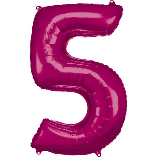 Number 5 Foil Balloon, Pink 86*58 cm