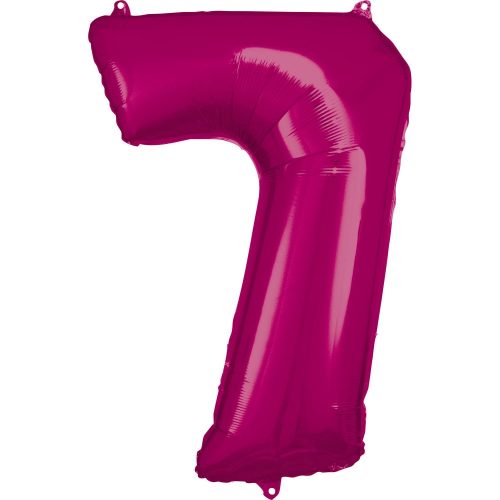 Number 7 Foil Balloon, Pink 88*58 cm