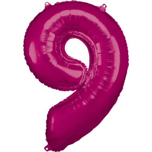 Number 9 Foil Balloon, Pink 86*63 cm