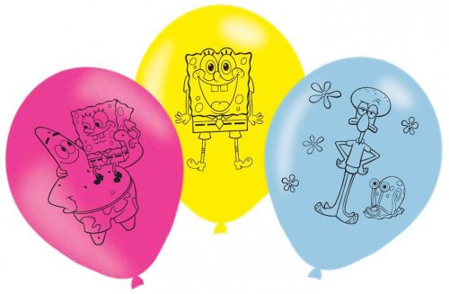 SpongeBob Laugh air-balloon, balloon 6 pcs 11 inch (27,5cm)