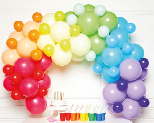 Colour Rainbow air-balloon, balloon garland 78 pieces set