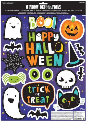 Halloween Friends window sticker 17 pieces