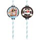 Pirate Map paper straw, set of 8