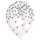 Silver Silver confetti air-balloon, balloon 6 pieces 11 inch (27,5cm)