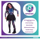 Halloween Neon Girl Skeleton Costume 3-4 Years