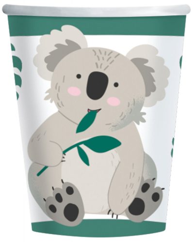 Koala Eucalyptus paper cup 8 pcs 250 ml