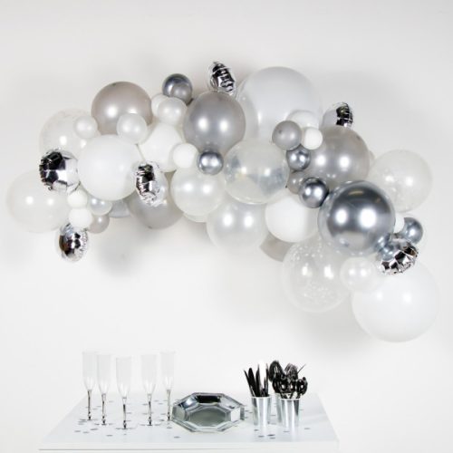 Colour silver air-balloon, balloon garland 66 pieces set