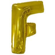 Number Gold Giant Letter F Foil Balloon 110 cm