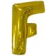 Gold, Gold giant letter F foil balloon 110 cm