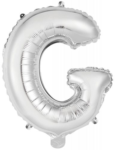 Silver, Silver letter G foil balloon 45 cm