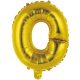 gold, Gold letter O foil balloon 45 cm
