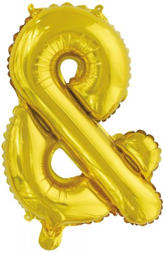 Gold, Gold & letter foil balloon, 46 cm