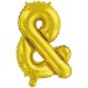 Gold, Gold & letter foil balloon, 46 cm