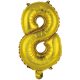 Gold, Gold Number 8 foil balloon 46 cm