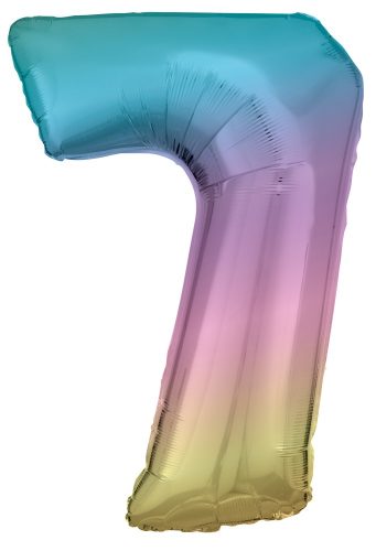 Pastel Rainbow giant figure foil balloon 7 cm, 83 cm