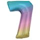 Pastel Rainbow giant figure foil balloon 7 cm, 83 cm