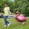 Flamingo walking foil balloon 83 cm