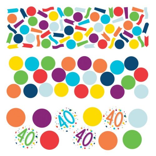 Happy Birthday 40 confetti