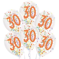   Happy Birthday Droplets Happy Birthday balloon filled with 30 confetti, 6-piece, 11 inches (27.5 cm)