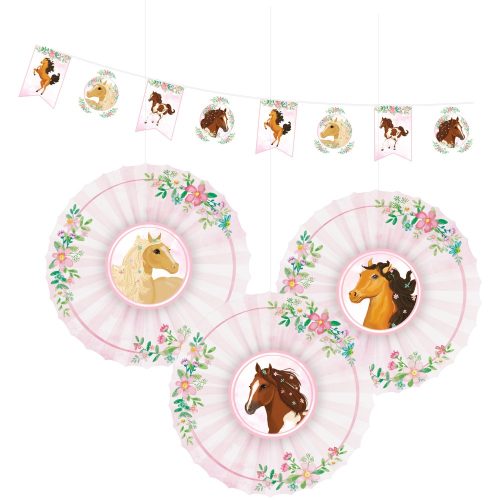 Beautiful Horses hanging decoration and bunting set