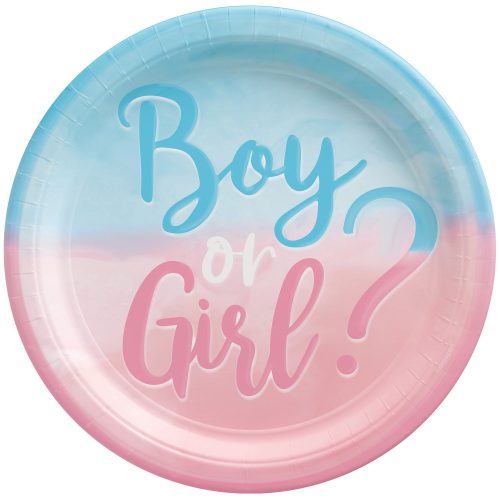 Boy or Girl The Big Reveal paper plate 8 pcs 23 cm