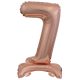 rose gold mini Number 7 foil balloon with base 38 cm
