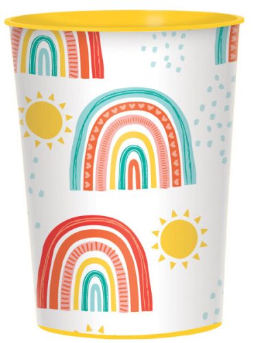 Rainbow Retro paper cup 8 pcs 250 ml