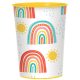 Rainbow Retro paper cup 8 pcs 250 ml