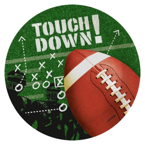 American football Touchdown paper plate 8 pcs 23 cm